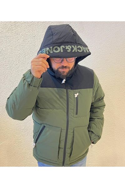 Jack & Jones Palton pentru bărbați cu glugă Jack&jones 12214648