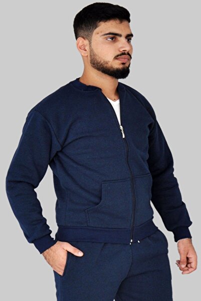 wingetstar Lacivert Fermuarlı 3 Iplik Mont