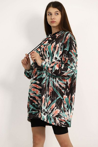 GABRİA Hooded Patterned Sweat