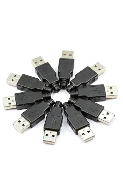 LEDONLİNE 10 Adet Usb 2.0 Male 4 Pin Usb Erkek Soket Plastik Kapaklı Usb Fiş ...