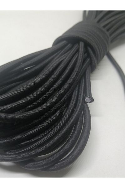 Firebird Takı Aksesuar Ve Kamp Malzemeleri 4 mm Λαστιχένιο νήμα Μαύρο Χρώμα 10 μέτρα
