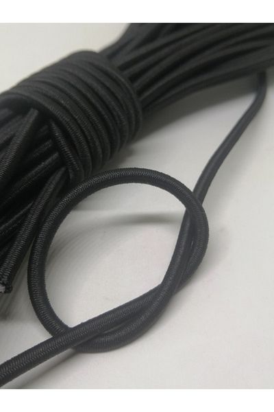 Firebird Takı Aksesuar Ve Kamp Malzemeleri 4 mm Λαστιχένιο νήμα Μαύρο Χρώμα 10 μέτρα