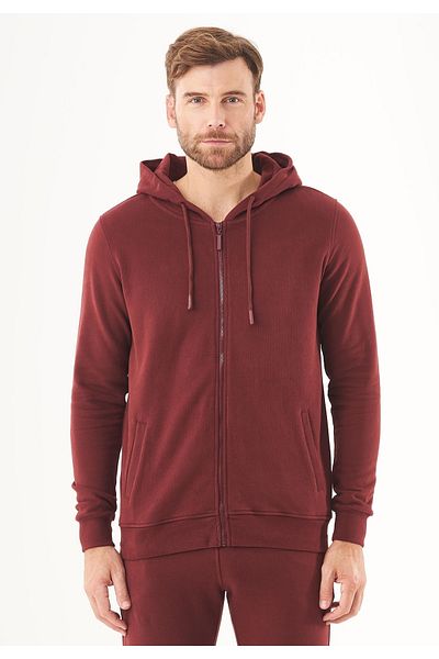 ORGANICATION Pullover - Bordeaux - Figurbetont