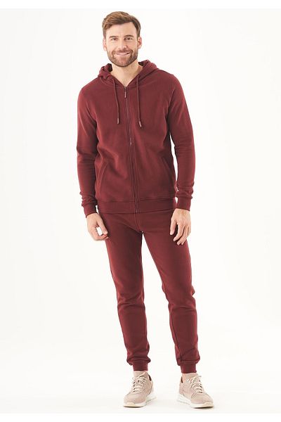 ORGANICATION Pullover - Bordeaux - Figurbetont