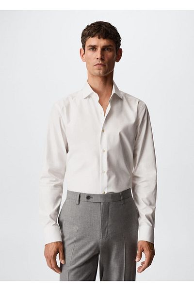 MANGO Man Slim Fit Baumwollhemd
