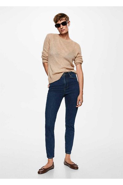 MANGO Woman Blugi skinny cu talie înaltă