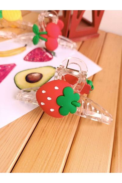 EyER Shoping Cataramă transparentă cu zăvor cu figurine de fructe