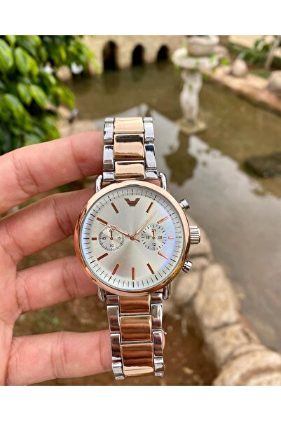 ÇENÇEN Gümüş Rose Bay Çelik Ithal Analog Yeni Model Kol Saati