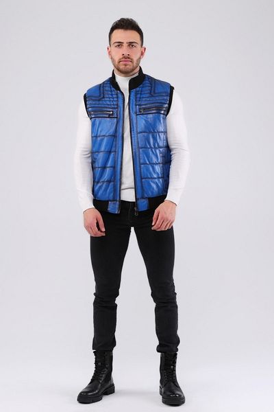 CE-YIL DERİ ÜRÜNLERİ Men's Genuine Leather Vest