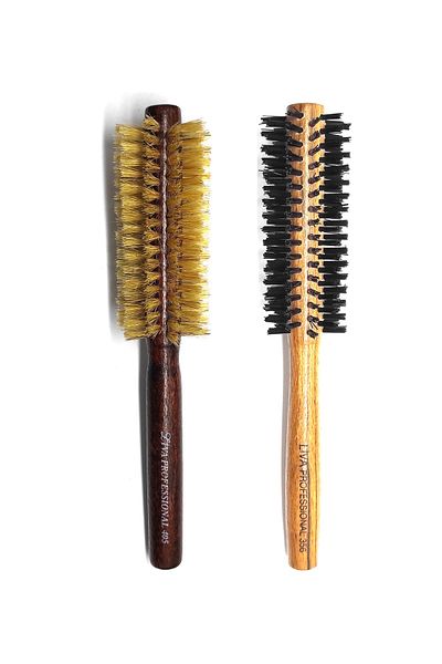Liva Professional Hair Brush with Soft and Hard Bristles - Set of 2