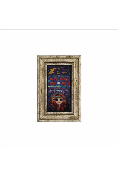 BAKSEPETE Turkish Girl Printed Natural Stone Painting 20Cmx30Cm Drt-038