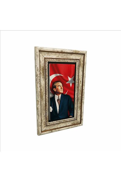 BAKSEPETE Mustafa Kemal Atatürk Printed Natural Stone Painting 20Cmx30Cm Drt-026
