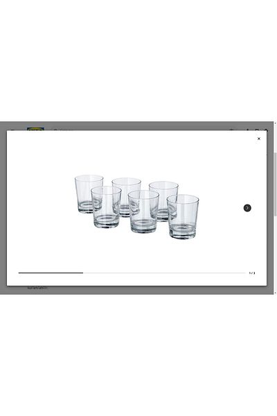 IKEA Godis Glass Set, Transparent Glass, 23 Cl, 6 Pieces