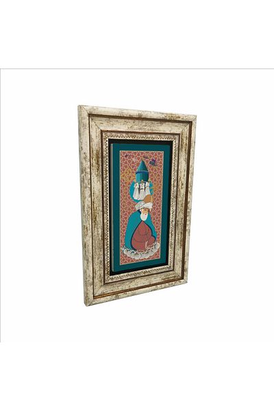BAKSEPETE Hz.Mevlana and the Whirling Dervishes Printed Natural Stone Painting 20Cmx30Cm Drt-028