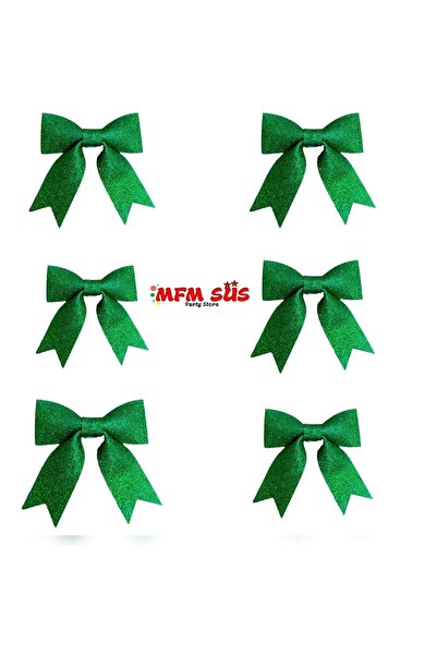 MFM Декорация за парти и Нова година с панделка и бор, 6 броя