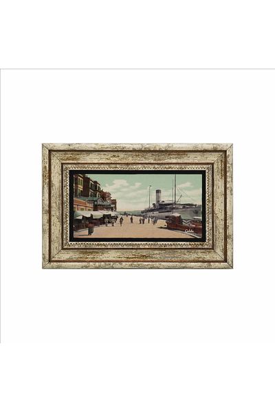 BAKSEPETE Old Galata Printed Natural Stone Table 20Cmx30Cm Drt-019