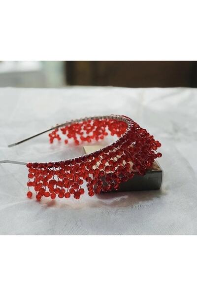 Crystal Claret Red Bridal Crown