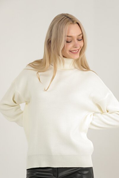 VEGENZE Pulover de damă Ecru Interlock Full Fisherman Knitwear