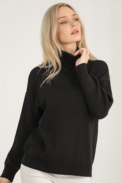 VEGENZE Pulover negru Interlock Full Fisherman Knitwear pentru damă