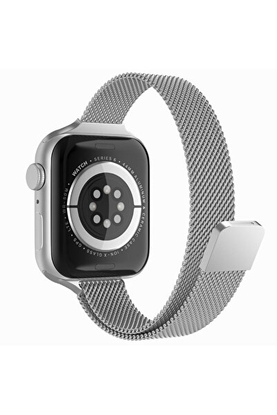 Cool Cold Apple Watch Ince Manyetik Paslanmaz Çelik (40mm) Kordon + Kılıf Seri 3-4-5-6-se-7 Uyumlu