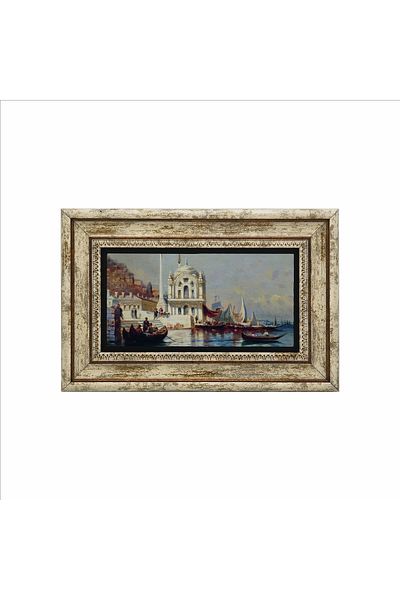 BAKSEPETE Old Istanbul Painting Printed Natural Stone Painting 20Cmx30Cm Drt-010