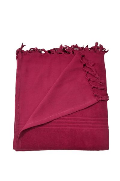 Romans Beach Towel with Tassels Claret Red 90x180 Cm