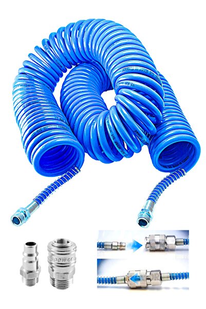 PROXTECH Profesyonel Yüksek Kalite Kompresör Spiral Hava Hortumu 8 Mm 15 Mt H...