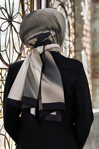 Vissona Kadın Lüks Medine Ipeği Şal Bej - Gri