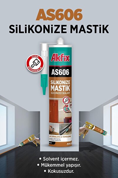 Genel Markalar As606 Silikonize Akrilik Mastik 500gr Gri RENK