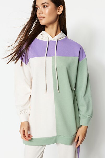 Trendyol Modest Sweatsuit-Set - Lila - Regular Fit