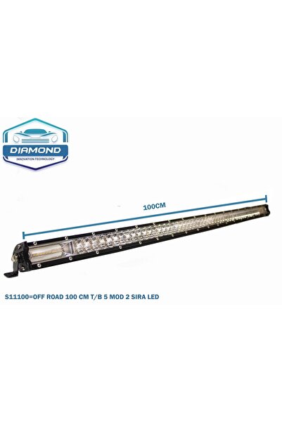 Genel Markalar 2 Sıra 105 Cm Off Road Led Bar 5 Mod Turuncu Beyaz 360w 10-30v