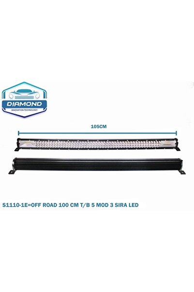 Genel Markalar Off Road Led Bar 3 Sıra 105 Cm Turuncu Beyaz 5 Mod