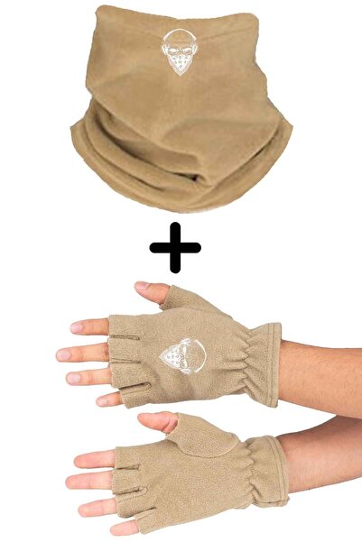 Zeron Tasarım Skull Sand Cut Mănuși Gât Guler Set de 2 Polar Bll1545