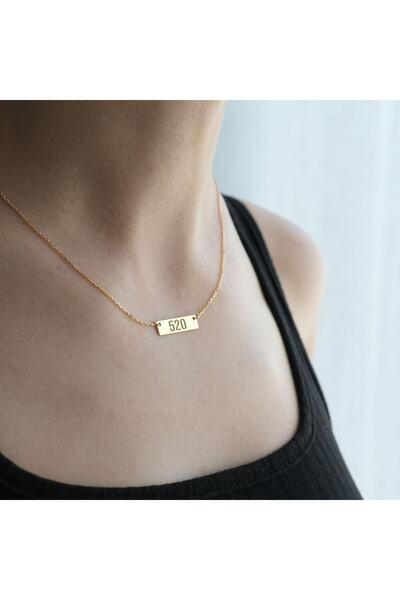 Genel Markalar Gümüş Kaplama veya Altın Kaplama 520 Kolye - Melek Sayısı 520 ...