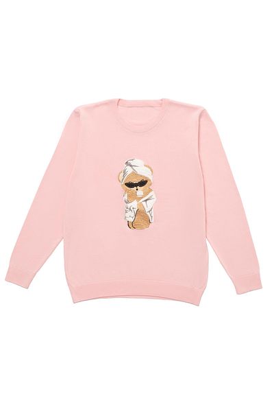 Kids Of Heart Bear Embroidered Bathrobe Sweater