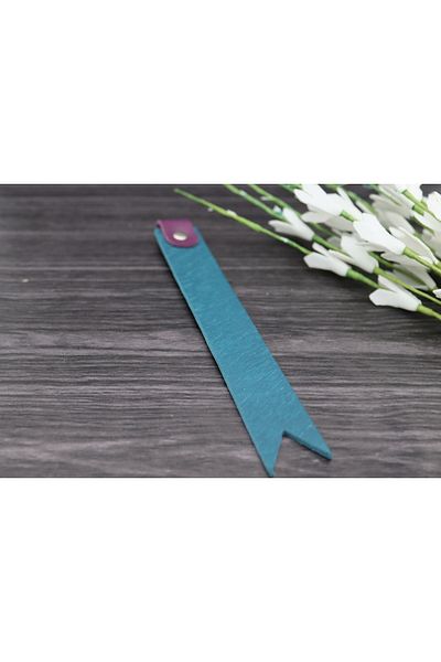 Anatolia Turquoise Leather Bookmark