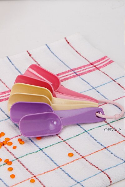 Orvila Mini Size 6 Colorful Scale Spoon Seasoning Shovel Seasoning Spoon