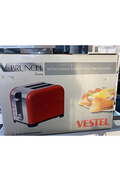 Vestel Retro Kırmızı Ekmek Kızartma Makinesi