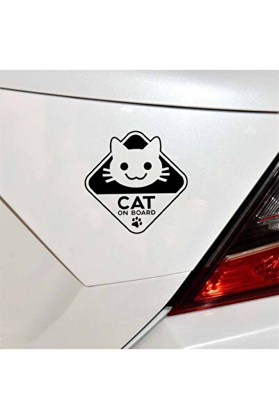 TSC There is a Cat in the Car Sticker Label 15cm Black