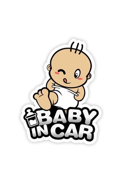 MegaSticker ملصق بيبي إن كار أوتو، دراجة نارية، خوذة، كمبيوتر محمول 17x12 سم