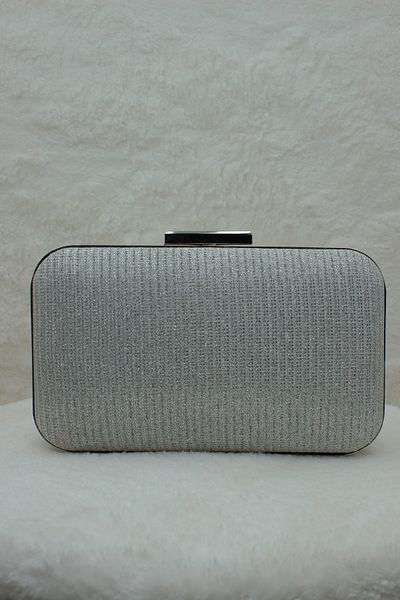 Sh Poly Βραδινό φόρεμα Τσάντα Clutch Portfolio με λουράκι ώμου και τσάντα χειρός Çupra Silver 2023