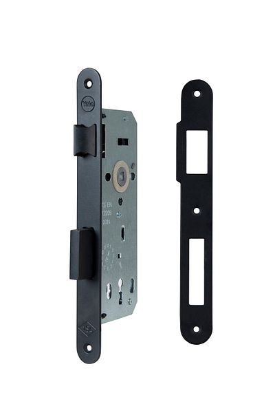 ARON Dooraks Black Lock (room) Door Lock 40x23mm Oval Mirror