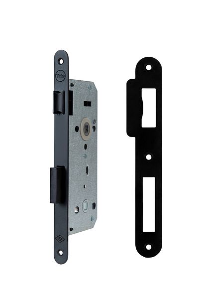 ARON Dooraks Black Lock (bathroom - WC) Door Lock 40x23mm Oval Mirror