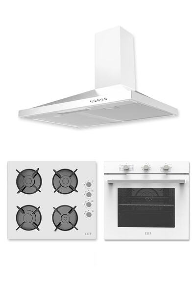 Exep Basic Beyaz 240 3'lü Ankastre Set (ED400-EO320-EF240)