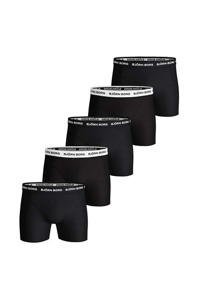 Björn Borg BJÖRN BORG Packung mit 5 Herren-Boxershorts – Hose, Baumwoll-Stretch, Logobund