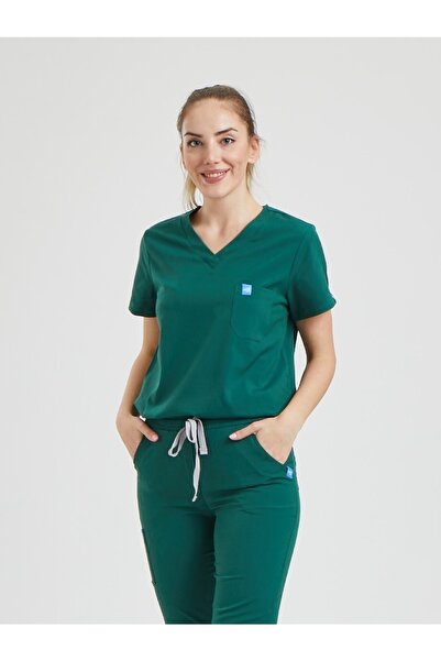 Wio Uniform Jogger Doktor Hemşire Cerrahi Forma Üst - Kadın, Yeşil