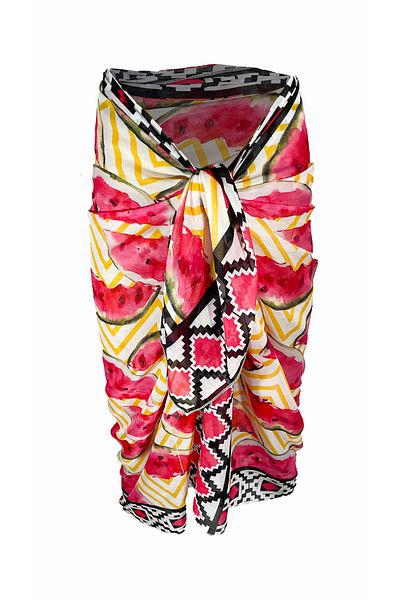 Bolder Amara Geometric Watermelon Pattern Pareo