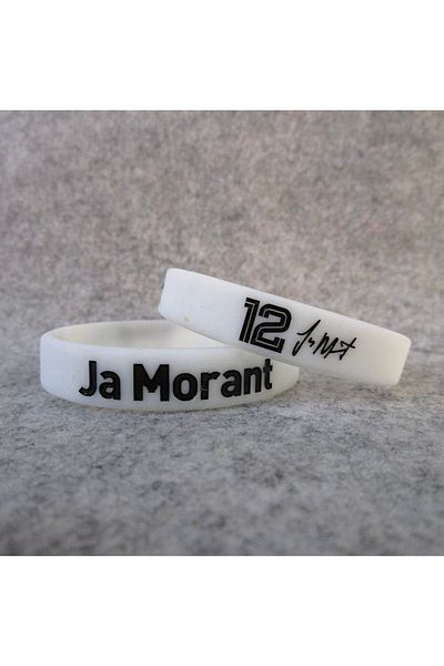 PurpleJam Ja Morant Memphis White Basketball Bracelet