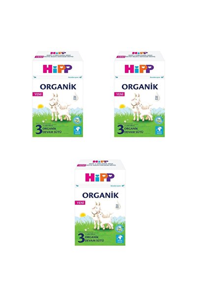 Hipp 3 Organik Keçi Sütü Bazlı Bebek Sütü 400 Gr X 3 Adet