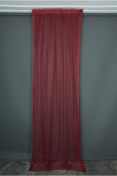 AKÇA TEKSTİL Orchid Model Burgundy Color Single Wing Pleated Background Curtain 75*260 Cm